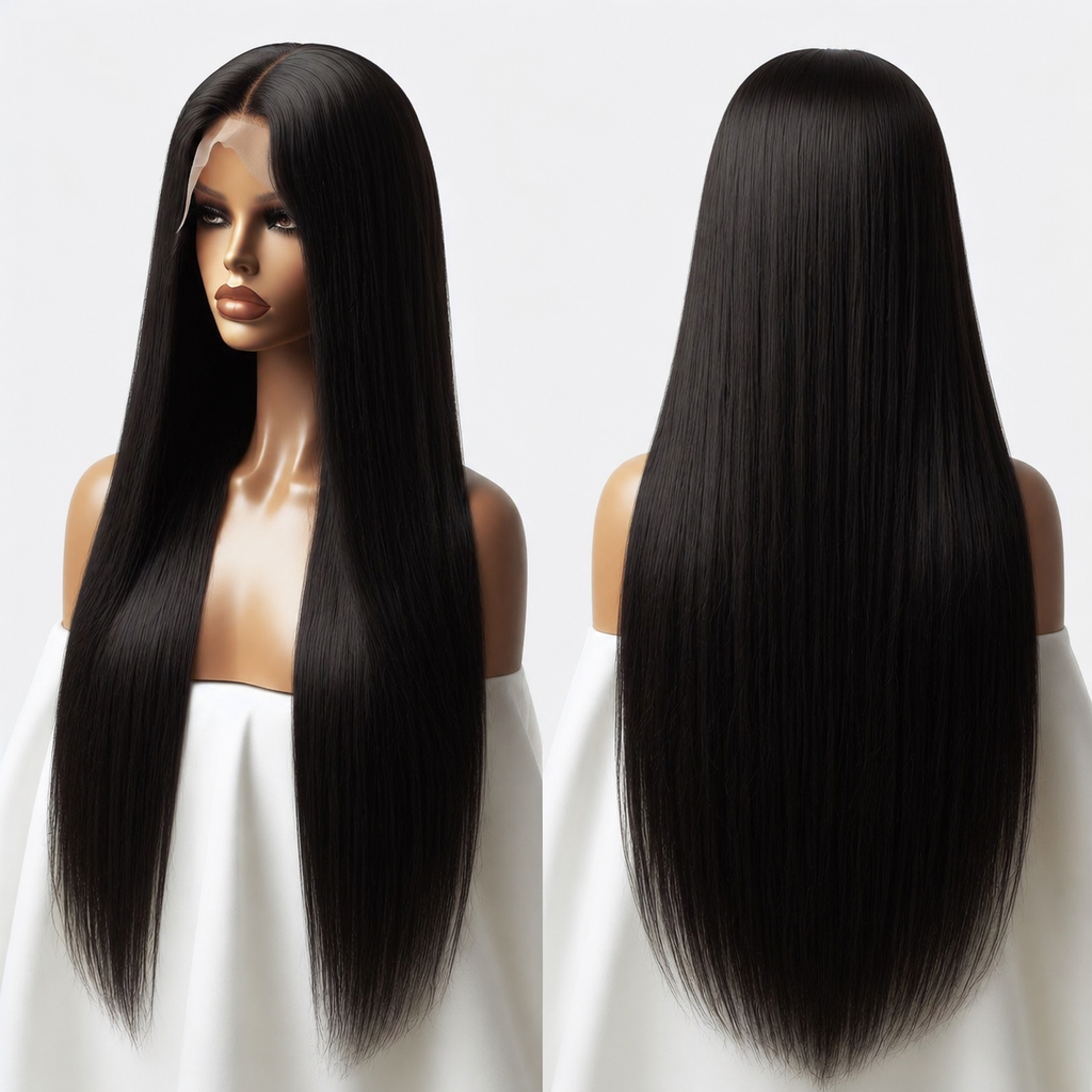 Black HD Straight Wig