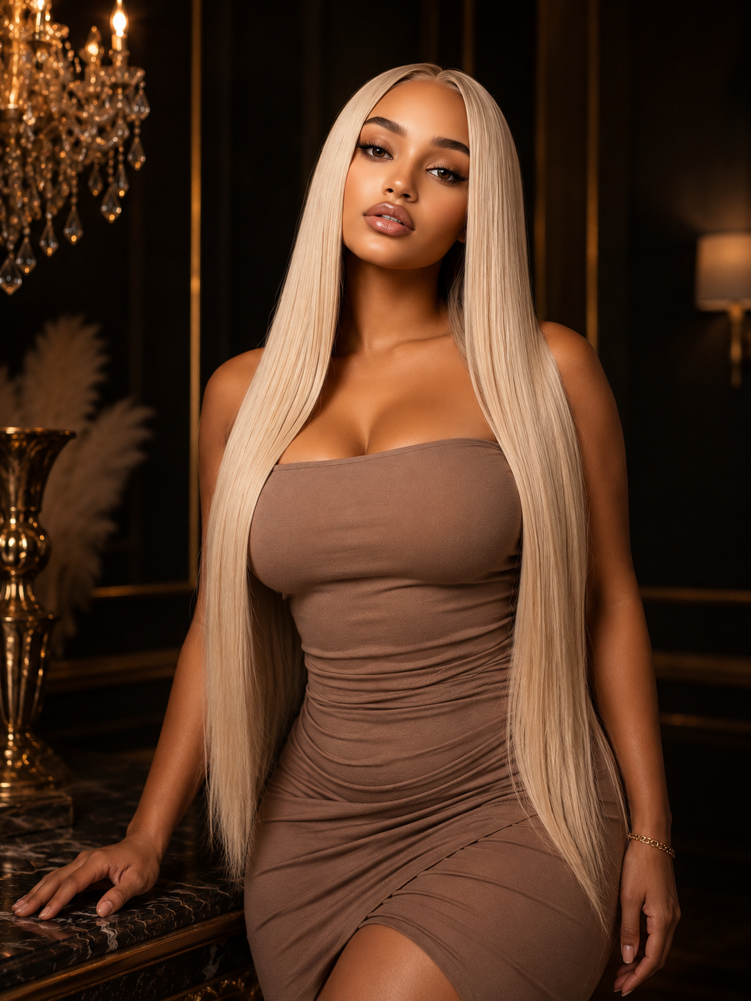 613 Blonde HD 5x5 Straight Wig