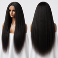 Black HD Kinky Straight Wig