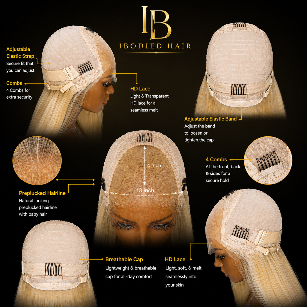 613 Blonde HD 5x5 Straight Wig