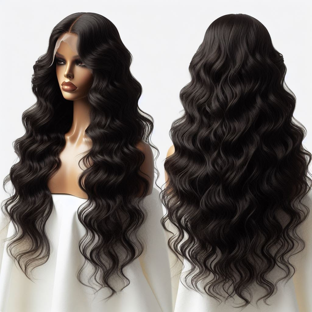Black HD Body Wave Wig 16"