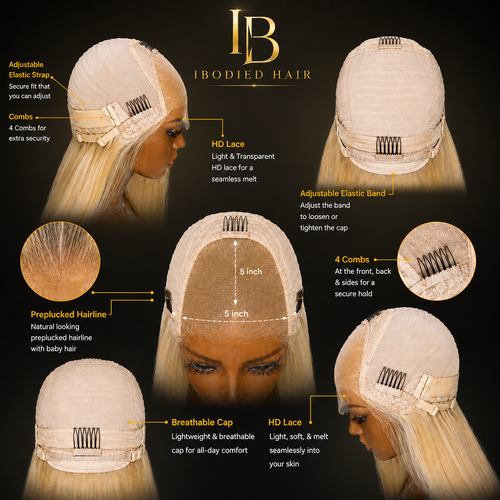 613 Blonde HD 5x5 Straight Wig